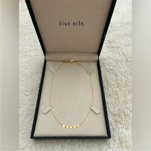 Blue Nile  14k Gold Triangle Necklace